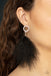 BOA Down - Black Earring-Paparazzi Accessories