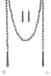 SCARFed for Attention Necklace - Gunmetal-Paparazzi Accessories