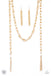 SCARFed for Attention - Gold Necklace-Paparazzi Accessories