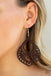 If You WOOD Be So Kind - Brown Wood Earring-Paparazzi Accessories