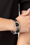 Asymmetrical A-Lister - Black Bracelet Paparazzi Accessories