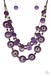 Catalina Coastin Wood Necklace - Purple Wood Necklace -Paparazzi 