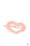 HEART Not to Love - Pink Hair Clip-Paparazzi Accessories