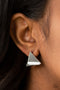 Die TRI-ing-Silver Earrings-Paparazzi Accessories