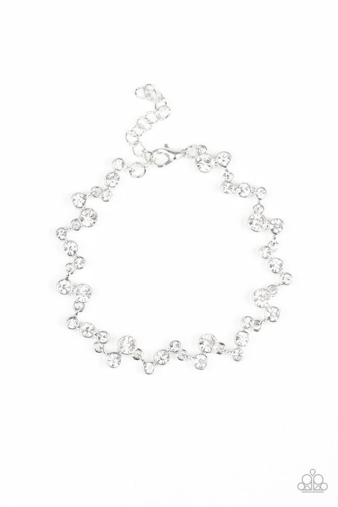 Starlit Stunner - White Bracelet Paparazzi