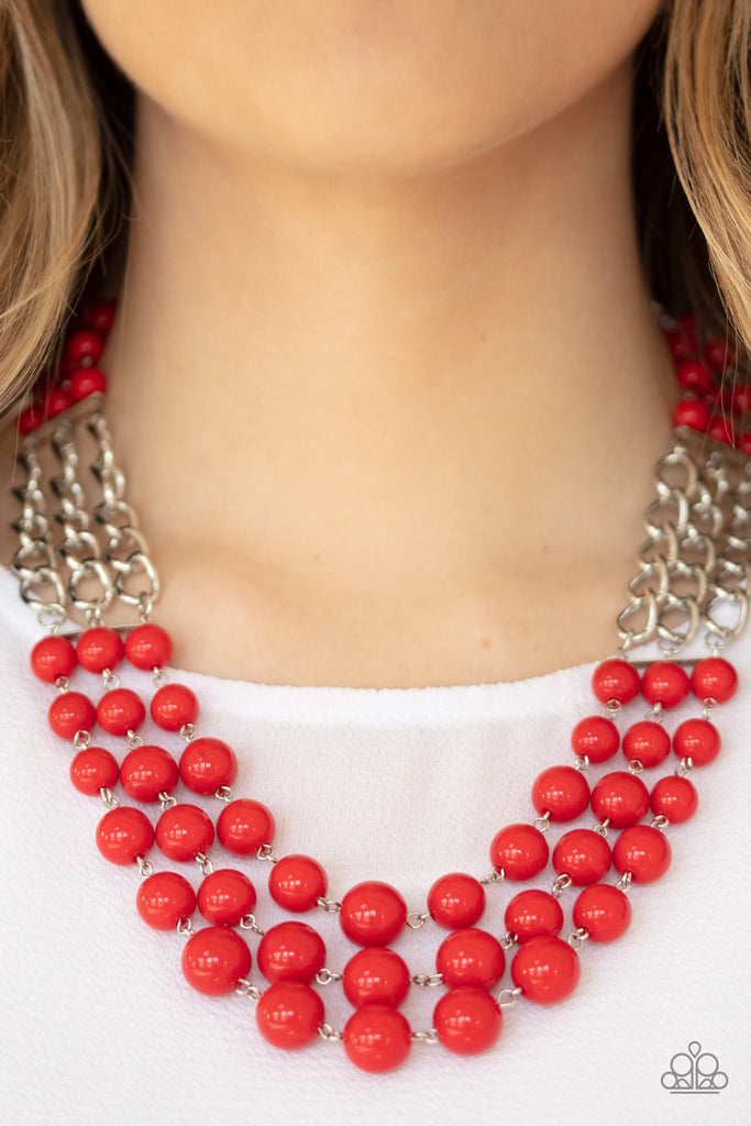 A La Vogue - Red Necklace- Paparazzi Accessories