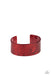 Glaze Over - Red Cuff Bracelet- Paparazzi Accessories