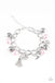 Lady Love Dove - Pink  Charm Bracelet-Paparazzi Accessories