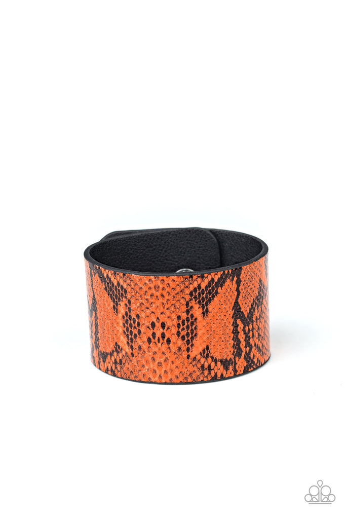Its a Jungle Out There - Orange Snap Bracelet-Paparazzi Accessories