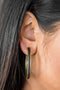 Jungle Stride - Brass Hoop Earring-Paparazzi Accessories