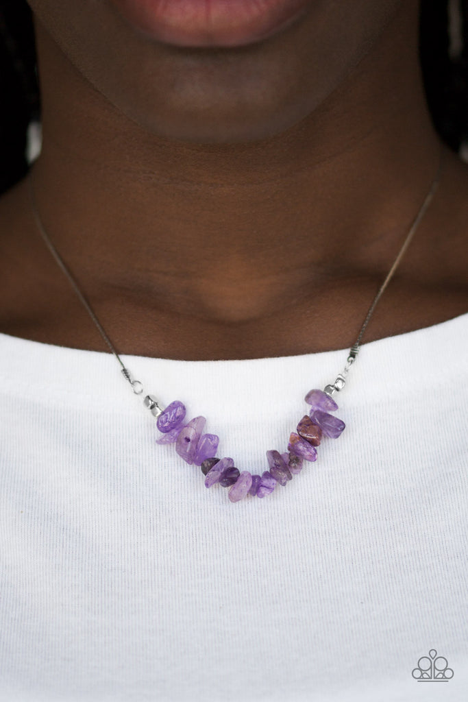 Back To Nature Necklace - Purple-Paparazzi Accessories