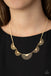 Fanned Out Fashion - Gold Necklace- Paparazzi Accessories