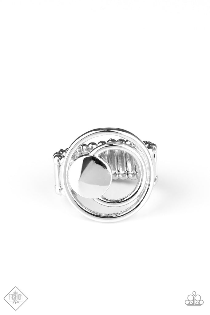 Edgy Eclipse -Silver Ring- Paparazzi Accessories