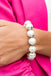 One Woman Show-STOPPER – White Pearl Bracelet Paparazzi 
