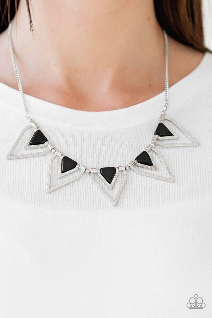 The Pack Leader - Black & Silver Necklace Paparazzi