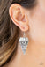 Jurassic Journey - White (Silver) Earrings Paparazzi Accessories