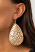 Metallic Mirrors - Gold Earring-Paparazzi Accessories