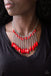 Venturous Vibes Necklace - Red Necklace Paparazzi