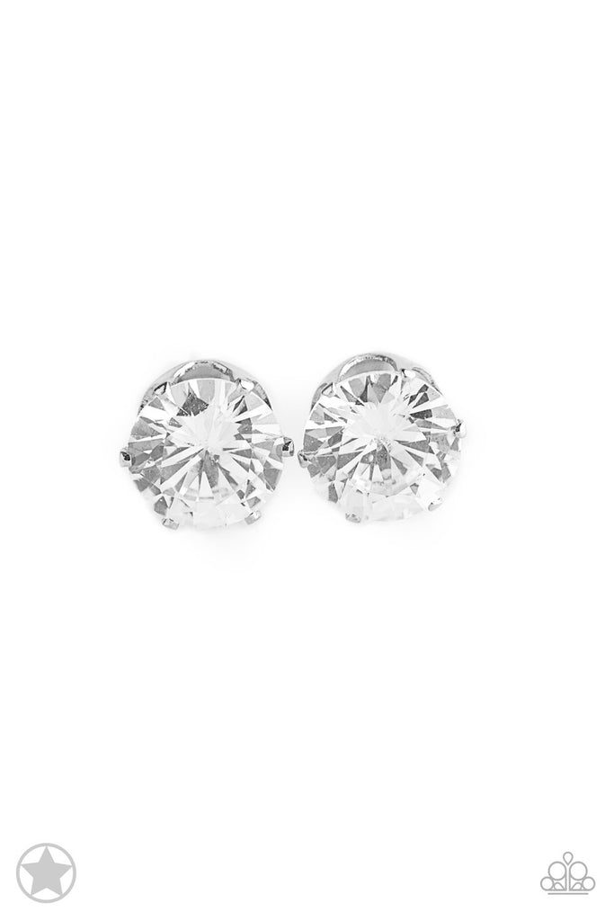 Just In TIMELESS Earring - White (Silver) Paparazzi 