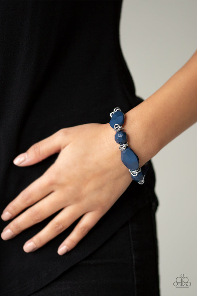 Savor The Flavor - Blue Bracelet-Paparazzi Accessories