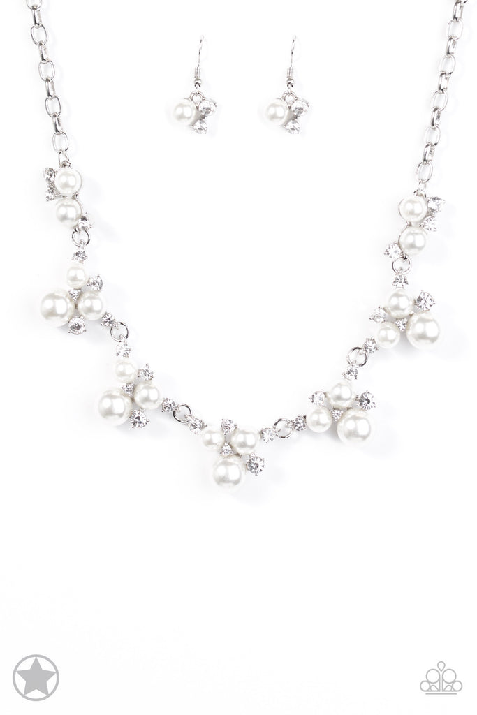 Toast To Perfection - White (Silver)-Necklace-Paparazzi Accessories
