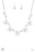 Toast To Perfection - White (Silver)-Necklace-Paparazzi Accessories