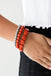 Color Venture - Orange Bracelet-Paparazzi Accessories