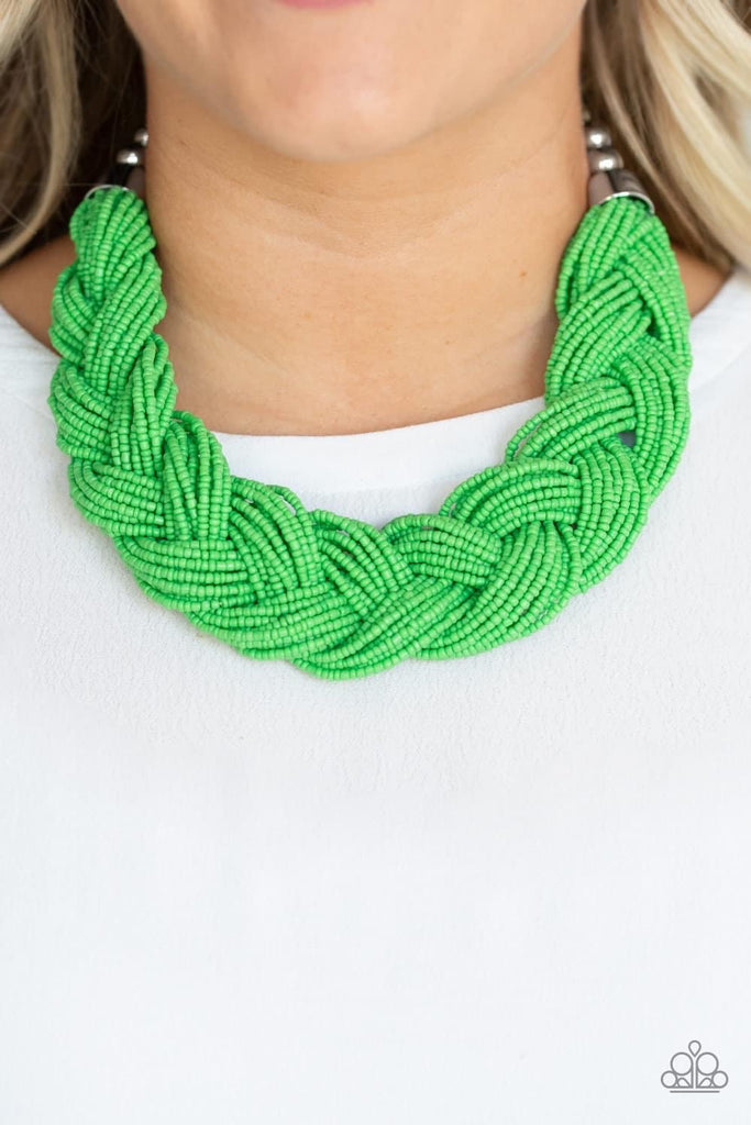 The Great Outback Seed Bead Green Necklace Paparazzi Accessories