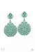 Blissfully Boho - Green Clip On Earring- Paparazzi Accessories