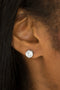 Just In TIMELESS Earring - White (Silver)-Paparazzi Accessories