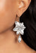 Radiant Retrospection - White (Silver) Earrings Paparazzi Accessories