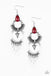 Progressively Pioneer - Red Earrings-Paparazzi Accessories